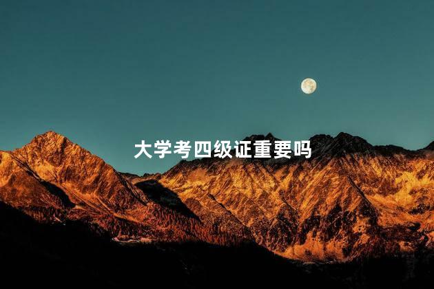 大学考四级证重要吗