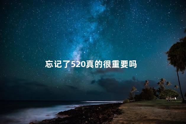 忘记了520真的很重要吗