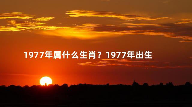 1977年属什么生肖？1977年出生的人是属什么生肖呢？