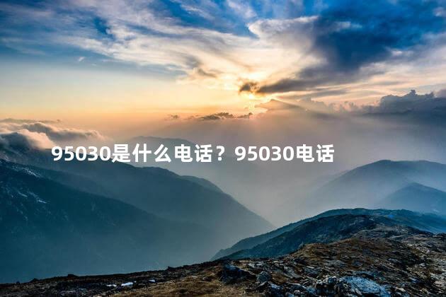 95030是什么电话？95030电话号码的来历