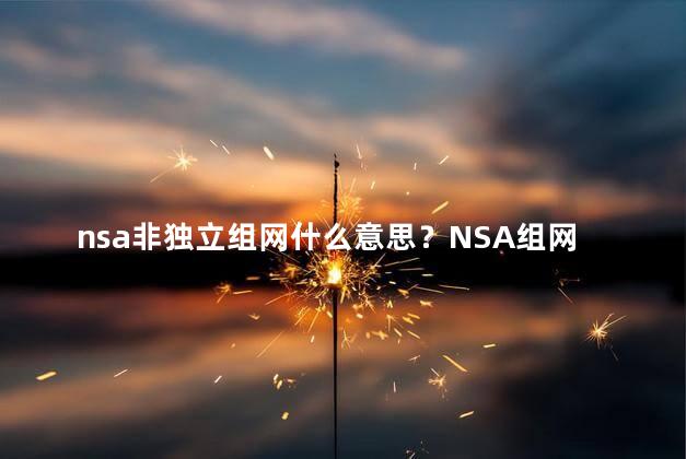 nsa非独立组网什么意思？NSA组网不独立的意义