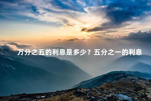 万分之五的利息是多少？五分之一的利息是多少