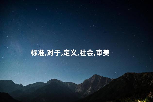 标准,对于,定义,社会,审美